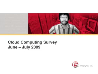 Cloud Computing Survey June  July 2009  2  Methodology  Applied Research performed survey