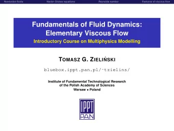 Fundamentals of Fluid Dynamics:  Elementary Viscous Flow  Introductory Course on Multiphysics