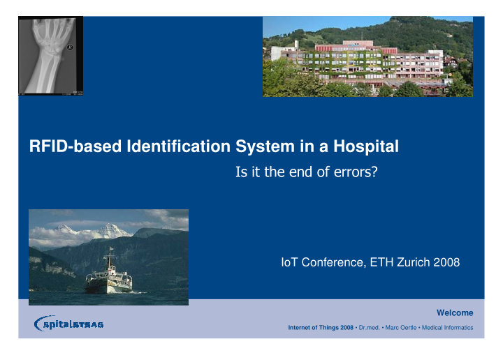rfid based identification system in a hospital