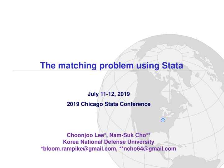 the matching problem using stata