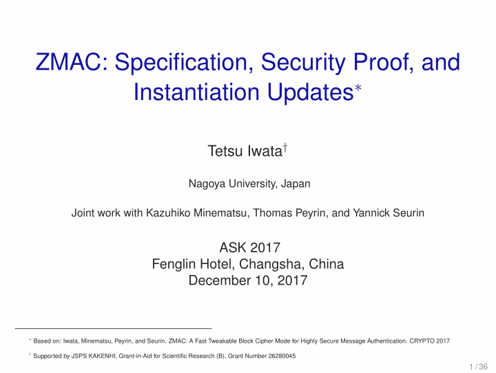 zmac specification security proof and