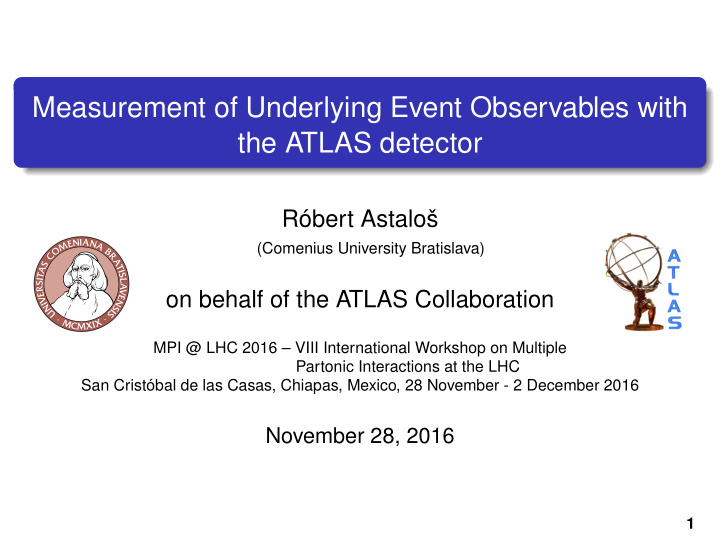 measurement of underlying event observables with the