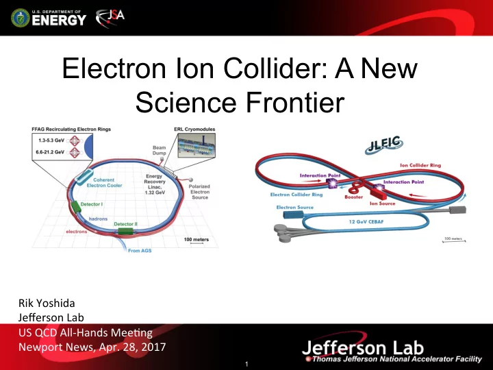 electron ion collider a new science frontier