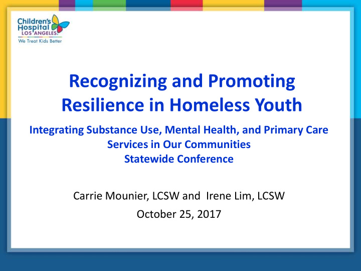 resilience in homeless youth
