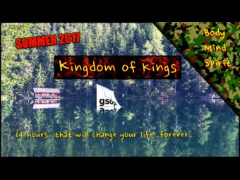 Classes WEDNESDAY PM ADDRESS: &quot;Prepare Yourself Like A Man&quot;  - Job 38:3; 40:7 THURSDAY