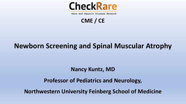 newborn screening and spinal muscular atrophy