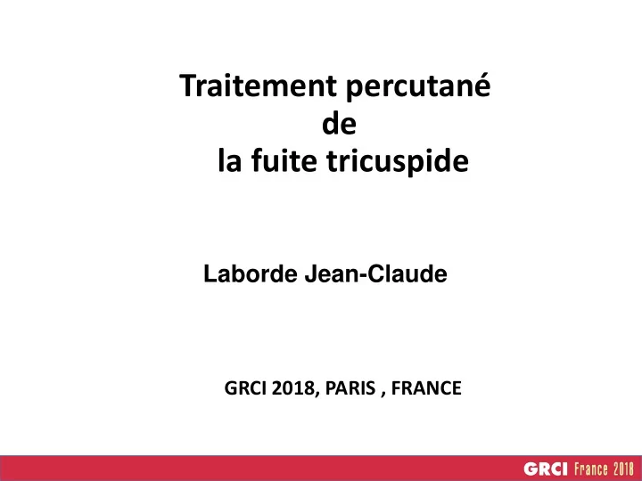 traitement percutan