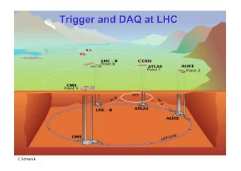 Trigger and DAQ at LHC  Trigger and DAQ at LHC  C.Schwick  Contents  Contents  INTRODUCTION  The