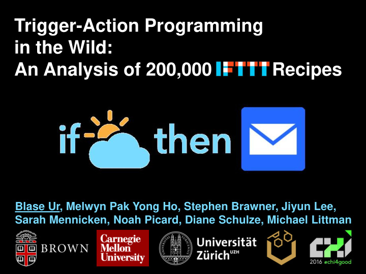 an analysis of 200 000 ifttt recipes