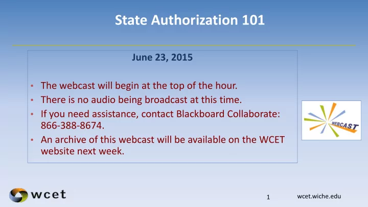 state authorization 101