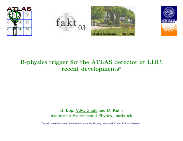 b physics trigger for the atlas detector at lhc