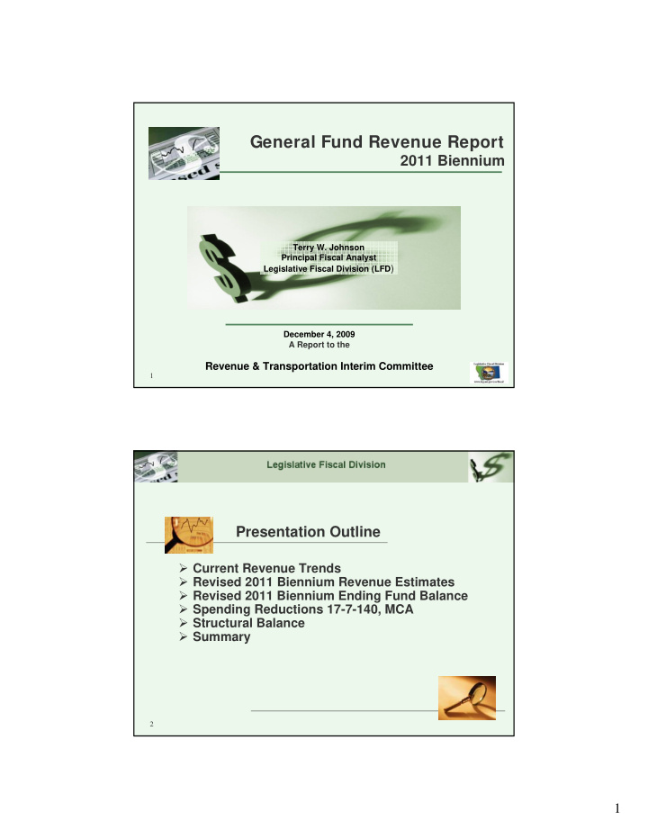 general fund revenue report