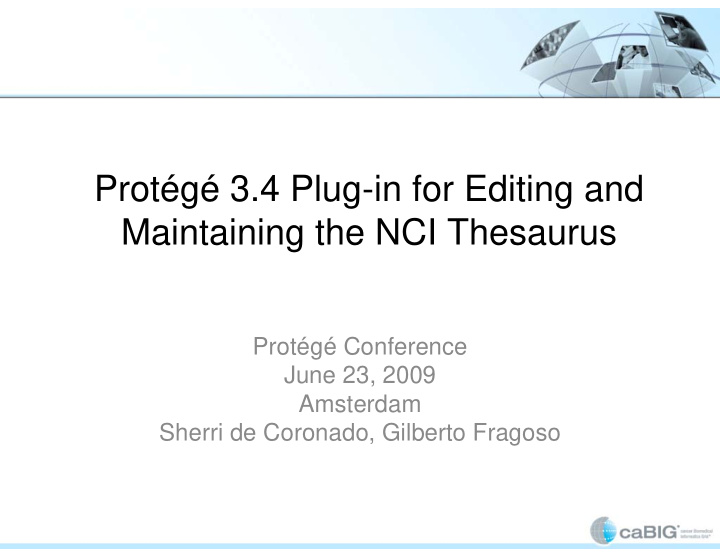 prot g 3 4 plug in for editing and maintaining the nci