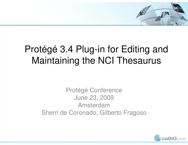 prot g 3 4 plug in for editing and maintaining the nci