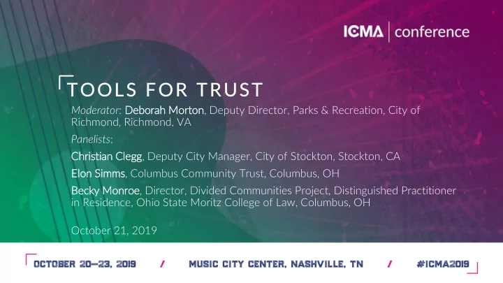 tools for trust