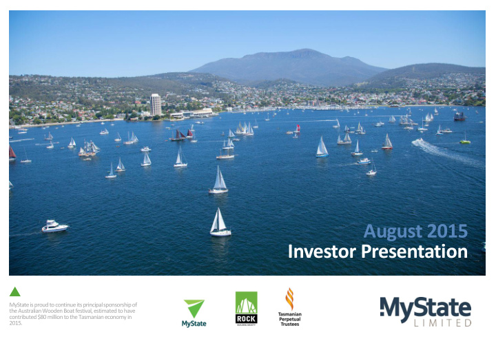 august 2015 investor presentation