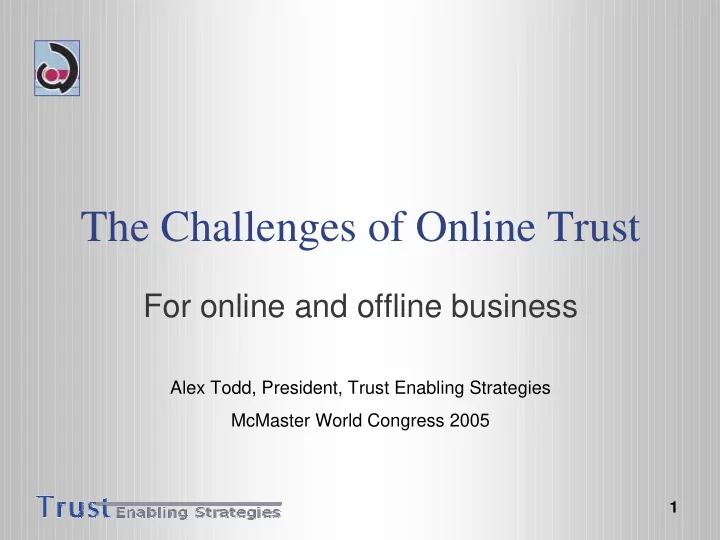 the challenges of online trust