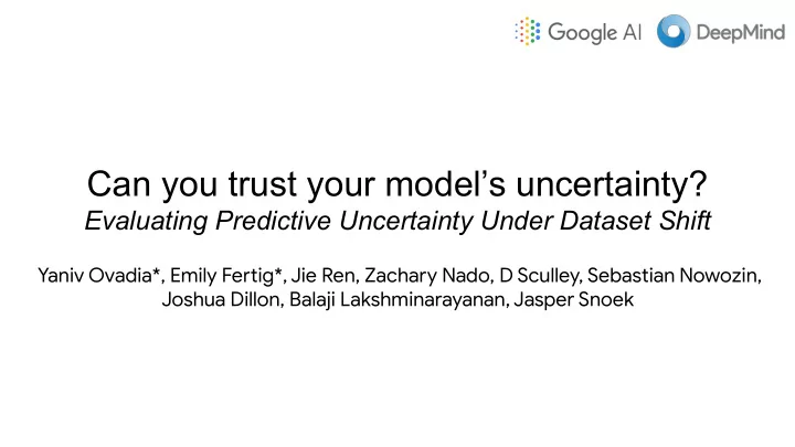 can you trust your model s uncertainty