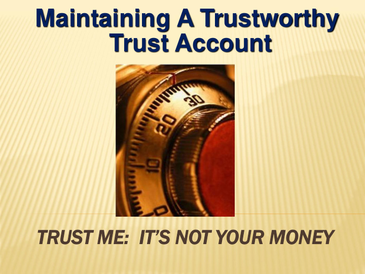trust account