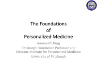 the foundations of personalized medicine