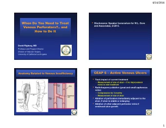 Duplex Ultrasound Evaluation  Duplex Ultrasound Evaluation  Reversed Trendelenberg  position on