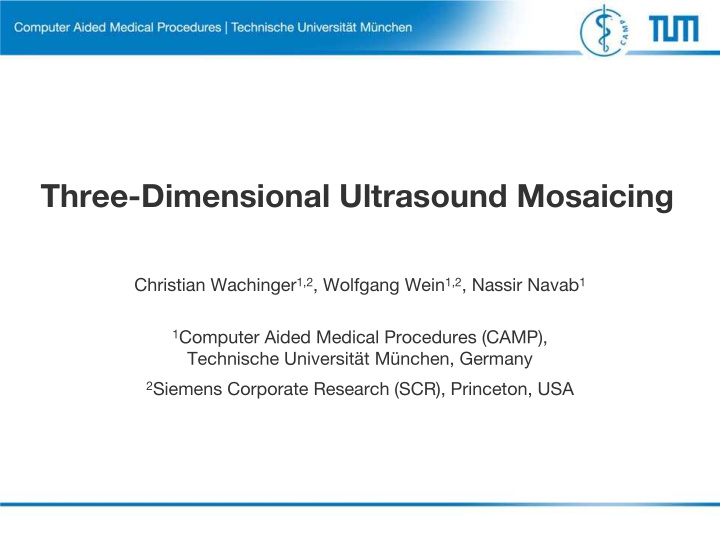 three dimensional ultrasound mosaicing
