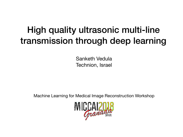 high quality ultrasonic multi line transmission through