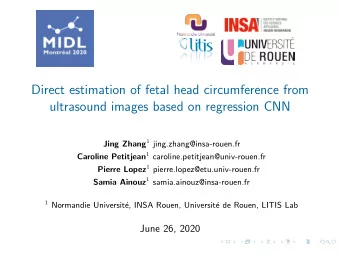Direct estimation of fetal head circumference from  ultrasound images based on regression CNN Jing