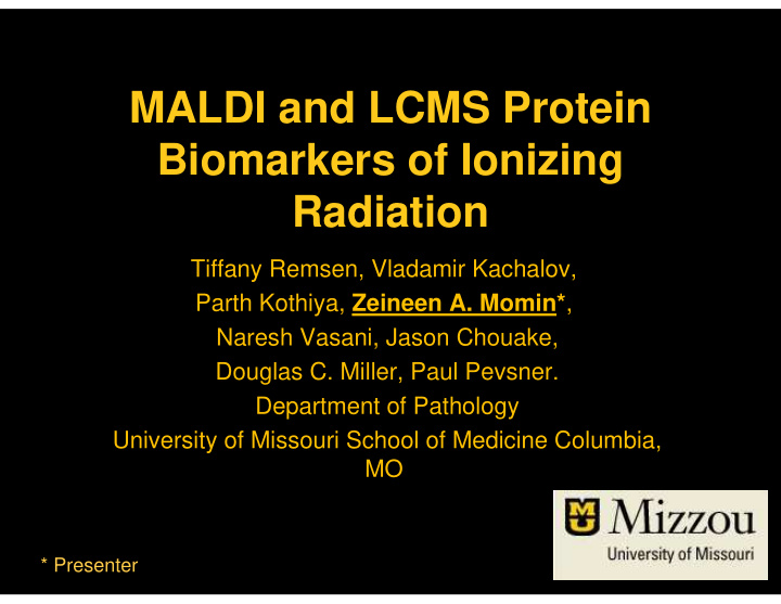 maldi and lcms protein biomarkers of ionizing radiation