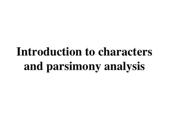 Introduction to characters  and parsimony analysis  Genetic Relationships  Genetic relationships