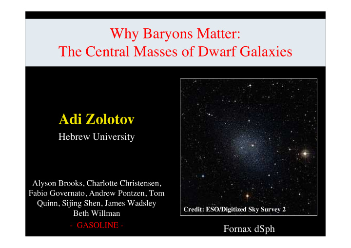 why baryons matter the central masses of dwarf galaxies