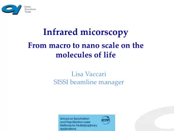 Infrared micorscopy  From macro to nano scale on the molecules of life  Lisa Vaccari  SISSI