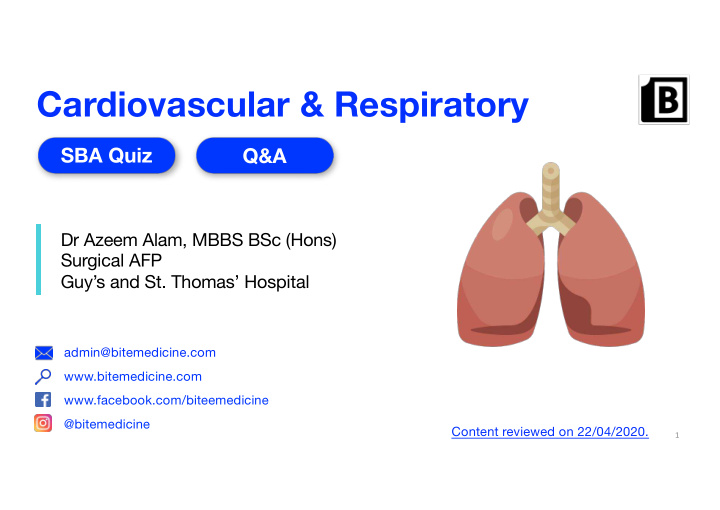 cardiovascular respiratory