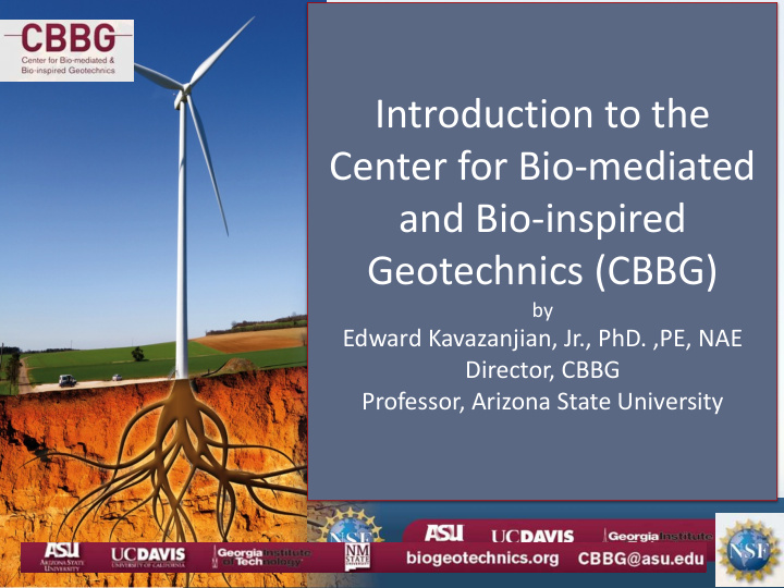 introduction to the center for bio mediated and bio