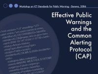 effective public warnings and the common alerting