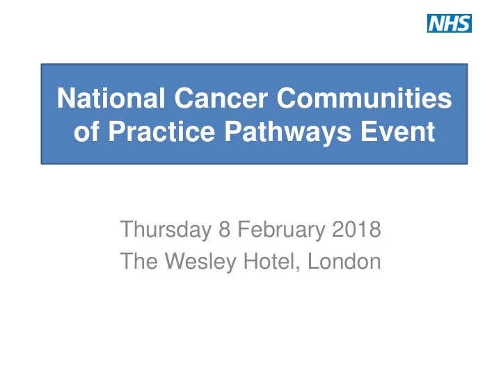 of practice pathways event