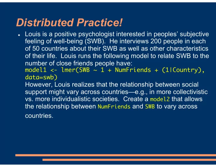 distributed practice