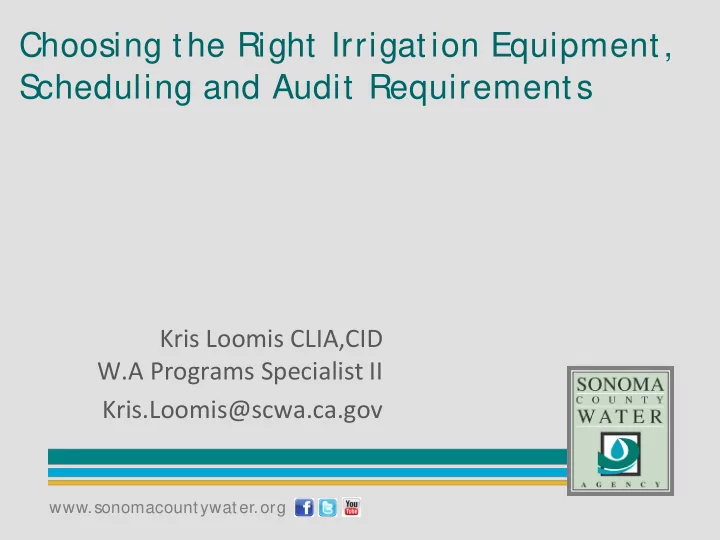 choosing the right irrigation equipment s cheduling and
