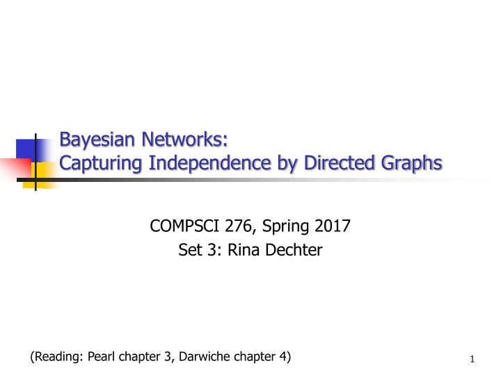 bayesian networks capturing independence by directed