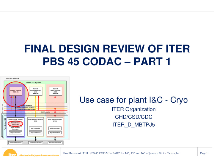 final design review of iter