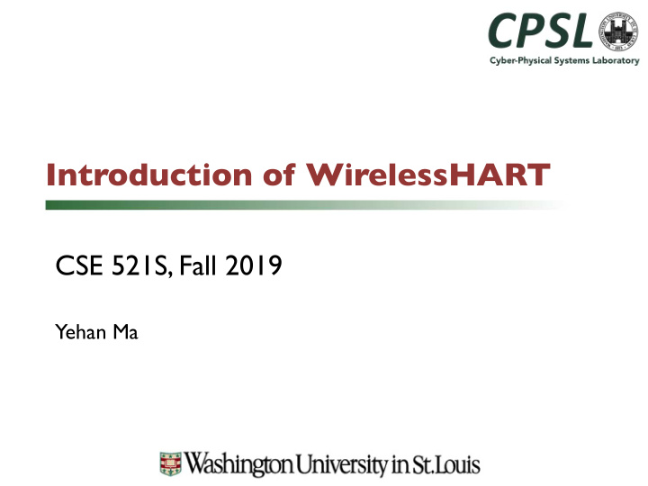 introduction of wirelesshart