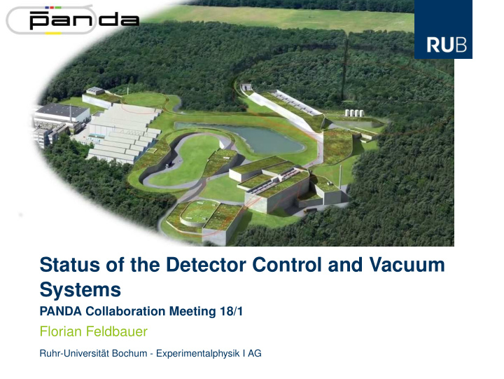 status of the detector control and vacuum systems