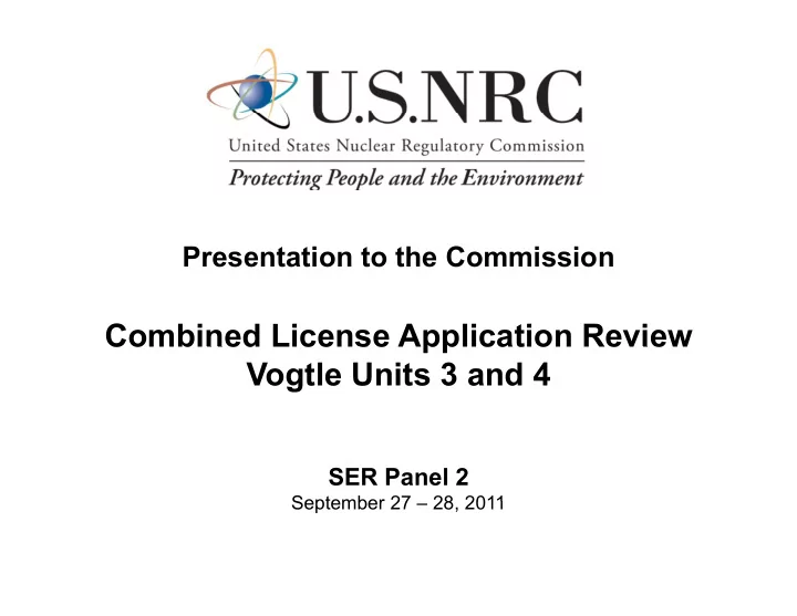 combined license application review combined license