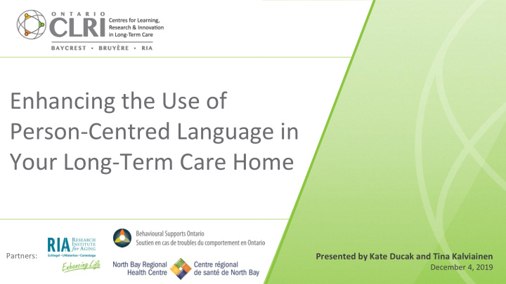 person centred language in