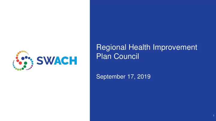 regional health improvement plan council