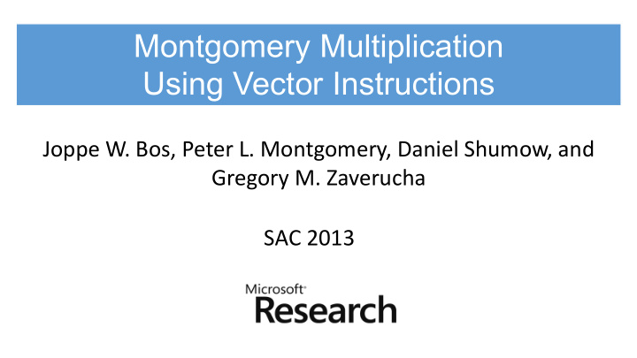 using vector instructions