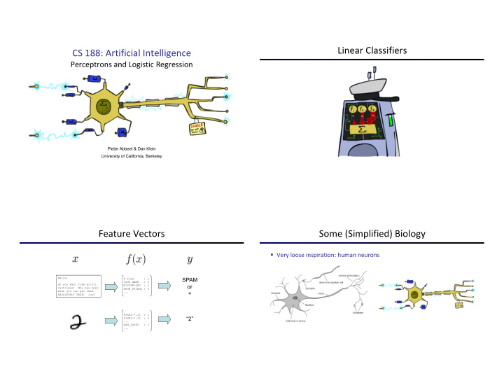 linear classifiers cs 188 artificial intelligence