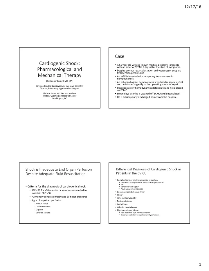 cardiogenic shock