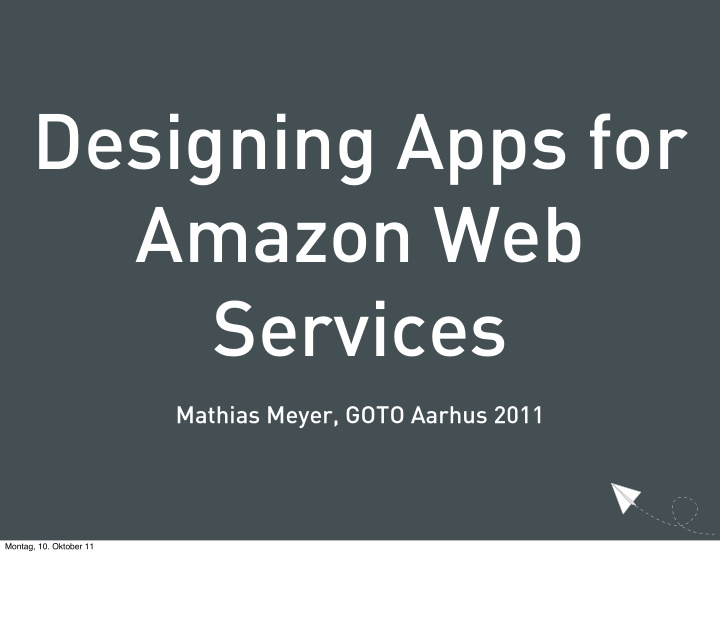 designing apps for amazon web services