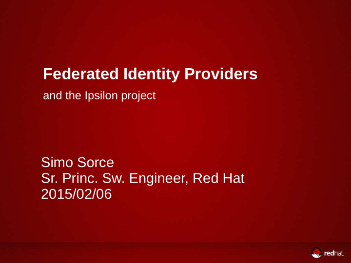 federated identity providers